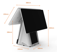 Sistema POS para Restaurantes con Pantalla Dual para Clientes, para Pedidos en Restaurantes de Comida Rápida y Cafeterías
