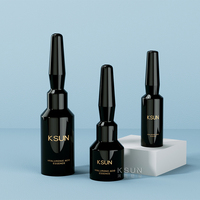 Flacons cosmétiques jetables en plastique noir de 1,5 ml, 3 ml, 5 ml pour crème contour des yeux, emballage pour sérum oculaire, flacon ampoule brisée