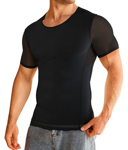 <strong>Mens</strong> Slimming Body Shaper <strong>Vest</strong> Abs Abdomen <strong>Compression</strong> Shirt Cooling Feel Workout <strong>Compression</strong> Shirt - Product Image 1