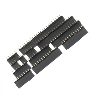 Conector de pinos de una sola fila, tipo hembra, paso de 2.54mm, 1*2p 3p 4p 5p 6p 7p 8p 9p 10p 12p 14p 16p 18p 20p 22p 40p