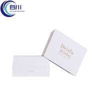 Caja de Regalo de Papel Recubierto Ecológico Blanca, Caja de Cartón Rígido Personalizada con Logotipo, Embalaje para Productos de Cuidado de la Piel o Cosméticos