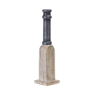 Set di quattro resina naturale e nera e polvere di pietra ornato da tavolo HMS portacandele in vetro lanterne barattoli di candela - Product Image 3