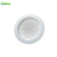 Vanne à disque en plastique réglable et durable pour ventilation d'air frais, montage mural/plafond, blanche, système CVC, design moderne, entrepôt