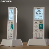 Chunghop ir controlador 2 en 1 universal a/c remoto sensor de movimiento inteligente luz LED