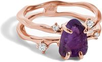 Bagues de fiançailles en argent sterling 925 pour femmes, pierres naturelles : pierre de lune, quartz rose, agate, saphir, améthyste