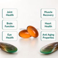 Gélules d'huile de moule à lèvres vertes sous marque privée 300mg – Soutien exclusif pour les articulations et les muscles – OEM/ODM