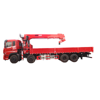 Grue de camion 16 tonnes Mini grue montée sur camionnette SQS400 Grue hydraulique à flèche articulée à vendre