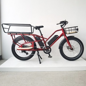 Vélo cargo puissant de 24 pouces, à longue portée, avec batterie au lithium 48V 14,5Ah, 500W, vélo électrique familial, siège pour bébé, vélo de livraison électrique - Product Image 4