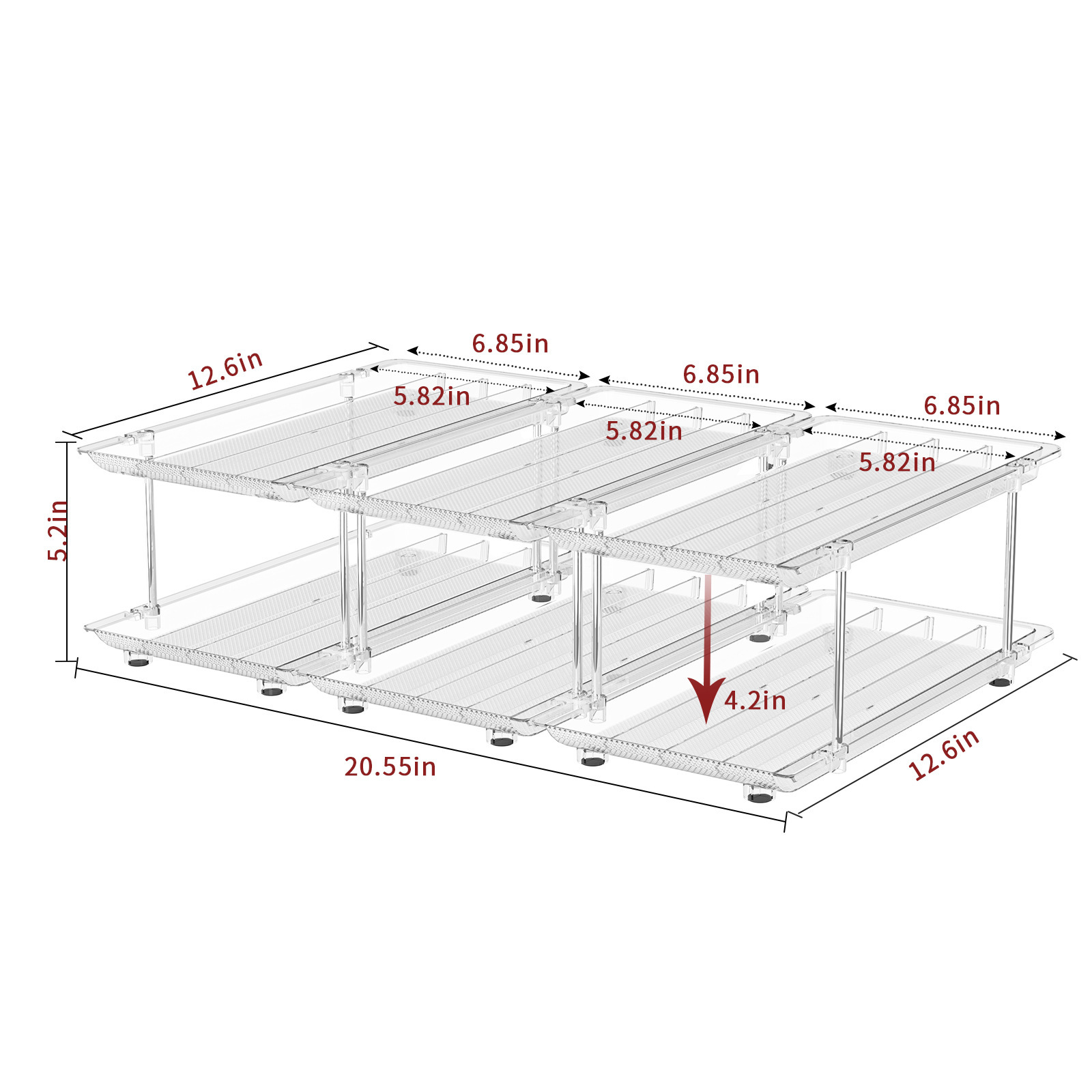 K1805 Pet Food Can Storage Rack [3*2]
