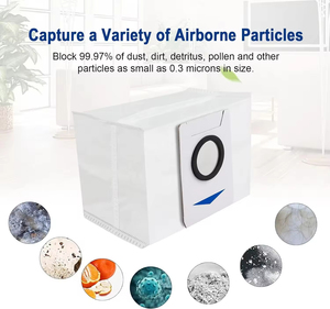 Sacs à poussière de remplacement compatibles avec les robots aspirateurs ECOVACS <span class=keywords><strong>DEEBOT</strong></span> X1 OMNI <span class=keywords><strong>Turbo</strong></span> <span class=keywords><strong>T10</strong></span> T20 Omni T20/T20 Max/T20 Pro/X&T Series - Product Image 2