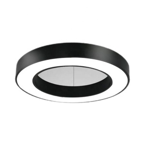 Lámpara Colgante LED Redonda Moderna de 600mm 1200mm, Negra, para Decoración de Centros Comerciales, Lámparas Colgantes y de Techo - Product Image 1