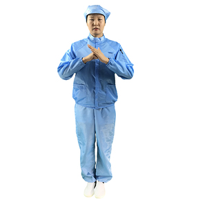 Giacca <span class=keywords><strong>e</strong></span> Pantaloni Antistatici ESD <span class=keywords><strong>da</strong></span> 5mm Blu con Collo Alto, Lavabili, per Camera Bianca, <span class=keywords><strong>Abbigliamento</strong></span> <span class=keywords><strong>da</strong></span> <span class=keywords><strong>Lavoro</strong></span> di Sicurezza Antistatico - Product Image 6