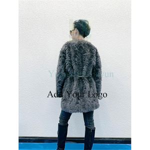 2025 New <strong>Arrivall</strong> Ladies Elegant, Loose, Knee-Length, Long-Sleeved, Warm, Heavy Duty Mink Coat - Product Image 1