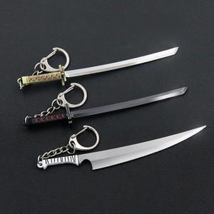 10 estilos Bleach Kurosaki Ichigo Zanpakutou <span class=keywords><strong>Zangetsu</strong></span> Anime accesorios acrílico llavero aleación joyería - Product Image 3