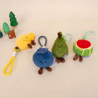Porte-clés en peluche série Légumes et Fruits mignons simulés, avec expressions, pour mini-pinces à poupées de type borne d'arcade, pendentif pour sac cadeau