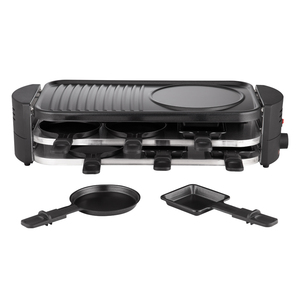 Grill <span class=keywords><strong>Raclette</strong></span> Électrique Multifonctionnel 7 Personnes en Acier Carbone Antiadhésif à Température Réglable avec 4 Mini Plaques pour Usage Domestique Économe en Énergie - Product Image 4