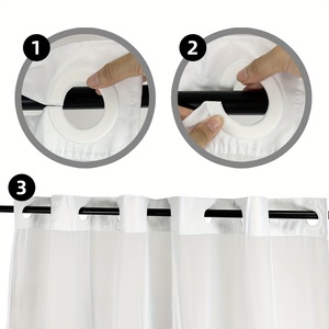 Rideau de douche imprimé floral sans crochet avec rideau de douche sans crochet pour hôtel <span class=keywords><strong>Snap</strong></span> Liner - Product Image 6