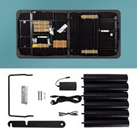 Cadre de lit électrique réglable Queen Size, base de lit intelligente, massage zéro gravité, ports USB Type-C, sans fil, pliable, pour salon