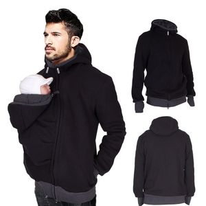 Canguro portabebés chaqueta cálida maternidad sudaderas con capucha hombres prendas de vestir exteriores <span class=keywords><strong>abrigo</strong></span> para mujeres embarazadas ropa de maternidad - Product Image 4