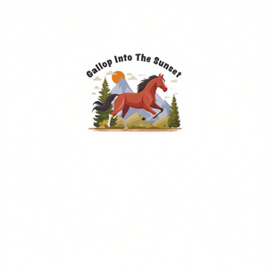 Camiseta de manga larga con ilustración de caballo Gallop Into The Sunset estilo bohemio - Product Image 2