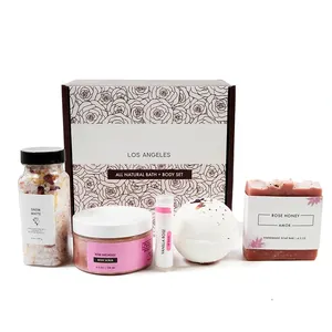 Bath And Body Blossom Scent Organic Spa Gift Set For Women