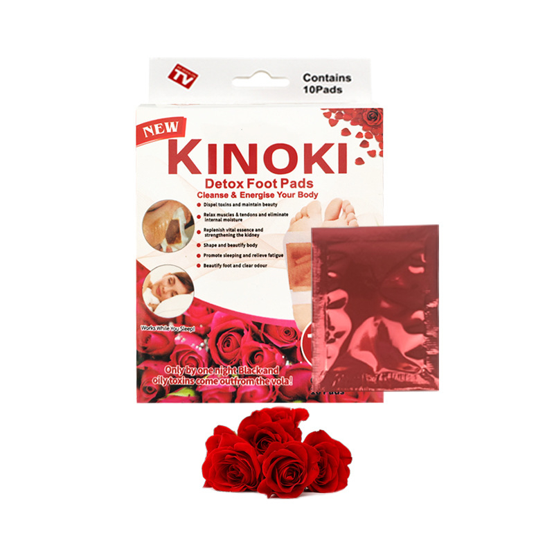 Autocollants pour pieds roses 10 autocollants/1 boîte rouge