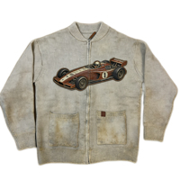 Cardigan en tricot côtelé vintage pour homme, style streetwear, coupe oversize, zippé, avec poches, vente en gros, collection automne-hiver