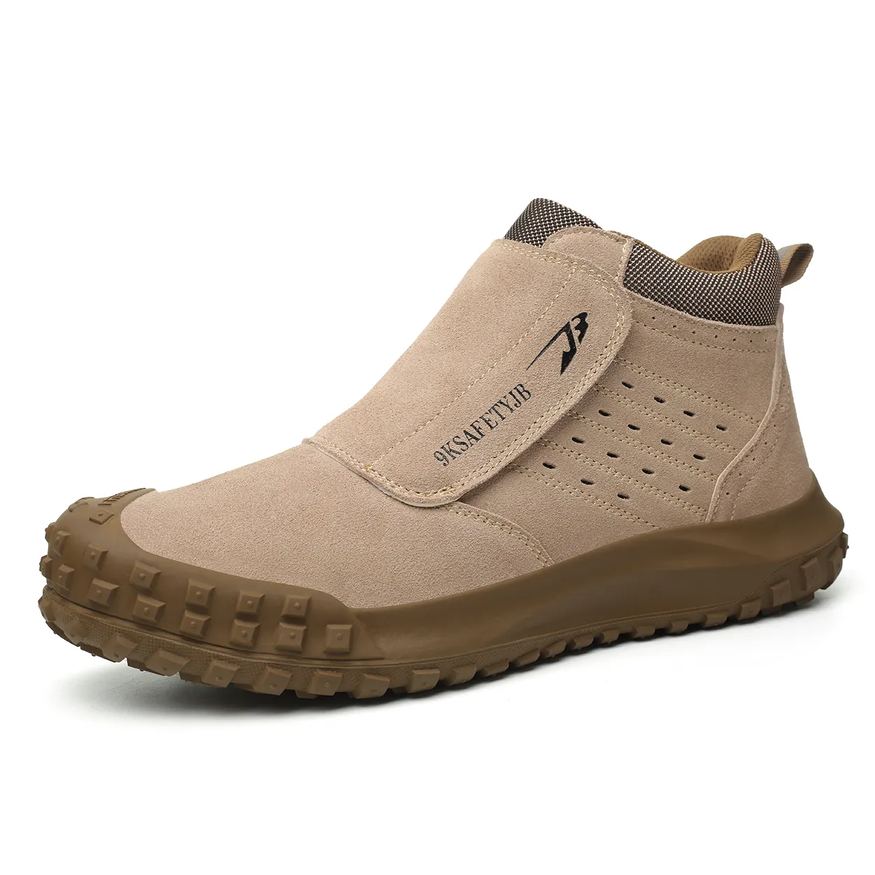 Bottes de travail industrielles personnalisées bottes de sécurité de travail résistantes antidérapantes en cuir véritable chaussures de sécurité de soudeur d'orteil en acier