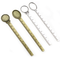 Règle signet plateau de base cabochon base ébauches paramètres et verre cabochon camée bijoux à bricoler soi-même faisant des accessoires