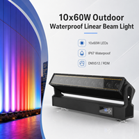 Luz de Matriz Móvil Impermeable IP67 de 10x60W 600W con 140 LEDs de Destello DMX512 RDM 1-30Hz Estroboscópica para Espectáculos Acuáticos Escénicos al Aire Libre