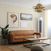 Rouleau de papier peint vinyle à rayures verticales, revêtement mural texturé pour la décoration de la maison