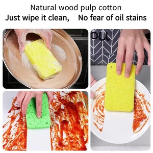 Ecologische, hoge-dichtheid, gecomprimeerde cellulose, extra sterke, duurzame reinigings- en schuursponsjes voor de keuken - Product Image 4