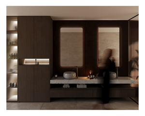 ชุดโต๊ะเครื่องแป้งในห้องน้ำอ่างล้างหน้าหินอ่อนดีไซน์แบบอัจฉริยะ - Product Image 6