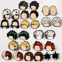 Bestseller Anime-Serie Ohrringe Personalisiertes Cartoon-Design S925 Silber Kleine Schwarze Soft-Emaille Ohrstecker für Kinder