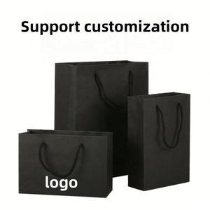 Bolsas de Papel Kraft Promocionales Reciclables con Impresión a Color Personalizada, Tamaño Personalizado, Base Ancha, Asa Larga, para Ropa y Calcetines - Product Image 5