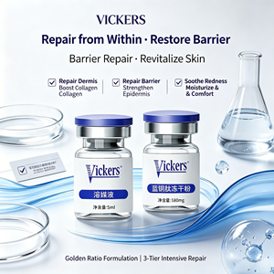 Poudre lyophilisée de peptide de cuivre bleu Vickers 180 mg avec solvant 5 ml pour sérum anti-âge pour le visage - Product Image 6