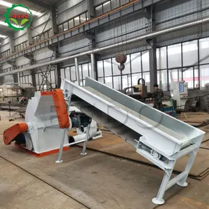 Industrial Forced Feeding Hammer Mill Crusher With Conveyor Belt For Farm Use Processing Soybean Corn Straw Coconut Shell Forage