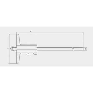 Jauges de profondeur analogiques avec double pied en acier inoxydable chromé - Product Image 1