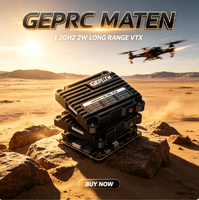 GEPRC MATEN 1.2G 2W VTX Émetteur vidéo haute puissance 1.2GHz 2000mW IRC Tramp MMCX 2-8S 30.5x30.5mm pour Drone FPV RC, Avion, Voiture
