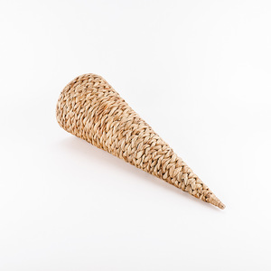 Sapins <span class=keywords><strong>de</strong></span> Noël en forme <span class=keywords><strong>de</strong></span> cône en osier tressé à la main, décoration rustique <span class=keywords><strong>de</strong></span> table ou <span class=keywords><strong>de</strong></span> cheminée, accents <span class=keywords><strong>de</strong></span> maison <span class=keywords><strong>de</strong></span> vacances bohèmes en rotin naturel - Product Image 3