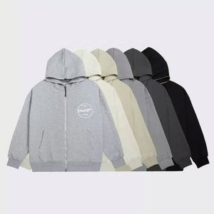 Diseño personalizado con cremallera completa bolsillos sudaderas con capucha de color sólido de moda en blanco manga larga con capucha de talla grande delgada con cremallera Sudadera con capucha - Product Image 6