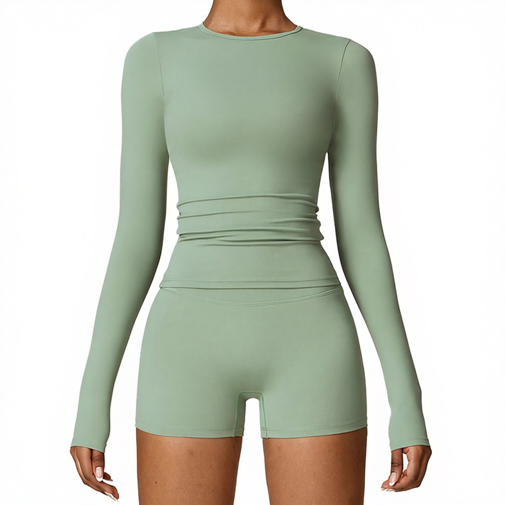 Women's Seamless Winter Brushed Long Sleeve Yoga Top High Intensity Workout Pilates Running Sports Top