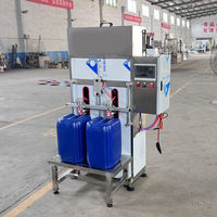 Machine de remplissage de baril de lait d'eau liquide minérale de boisson de lotion de grand volume de 5 litres Remplisseuse à piston vertical à double tête