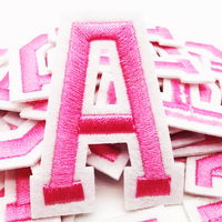 Serviette Brodé Tissu Applique Tissu Alphabet Vêtements Broderie Applique Brodé Serviette Anglais Lettre Broderie Patch