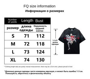 Camiseta de Manga Corta para Hombre, Estilo Vintage, Lavado al Agua, Corte Holgado, 100% Algodón, 280 Gramos, Tejido de Punto, Estilo Casual con Estampado en el Cuello - Product Image 5