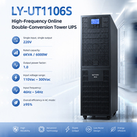 LY-UT1106S Onduleur en ligne 6KVA/6000W avec batterie intégrée, stabilisateur de tension pour serveur, alimentation de secours avec écran LCD