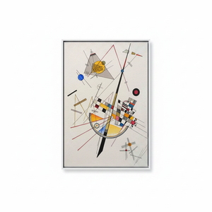 Delicate Tension <b>Printed</b> <b>Canvas</b>: <b>Abstract</b> Geometric Wall Art,WHITE FRAMED <b>CANVAS</b> - Product Image 2