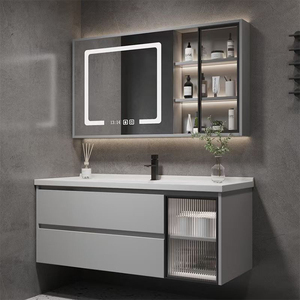 <span class=keywords><strong>Muebles</strong></span> de Baño con Tocador y Encimera de PVC, Liquidación de Baños Modernos de Alta Gama en Madera Maciza de Canadá - Product Image 1
