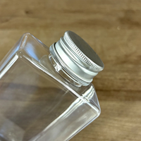Bouteilles de jus en plastique transparent personnalisées avec étiquette privée, 350 ml, avec bouchon à vis, pour lait, café, boissons, couvercle en métal, 400 ml, 500 ml
