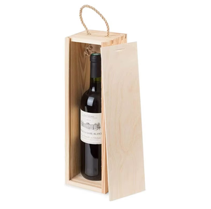 Wholesale Handmade Timber Craft <b>Wine</b> Crate <b>Box</b>-Portable Home Decor Storage Gift with Custom Order Option Rectangle Shape - Product Image 1